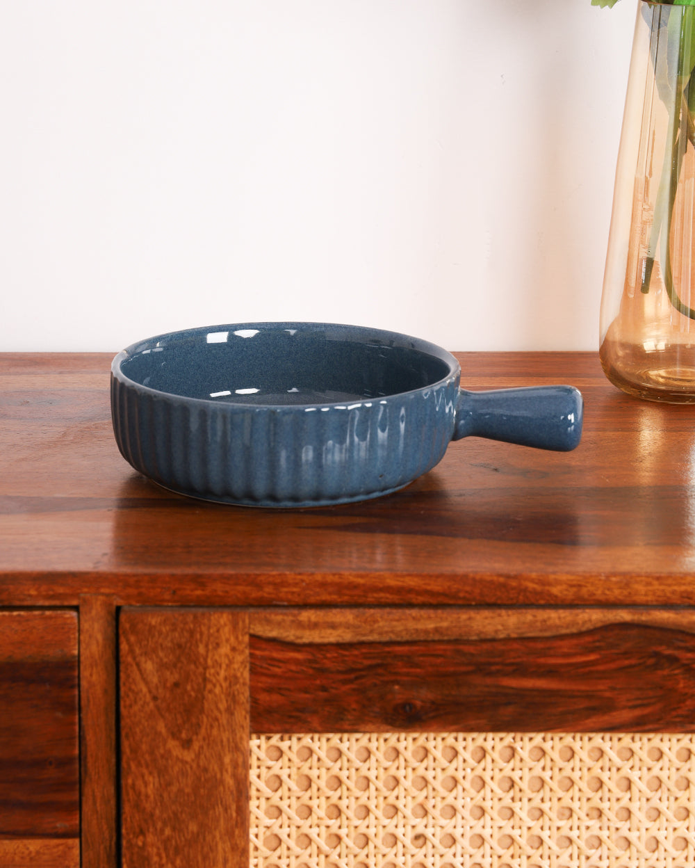 Porcelain Ceramic Handle Bowl Breakage Resistant – 8 inch