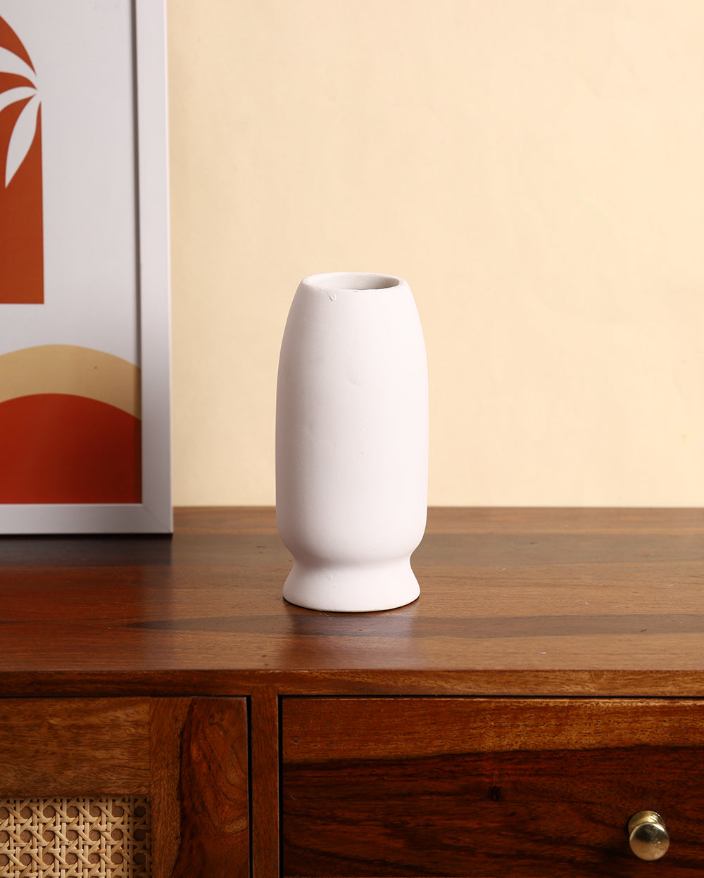 Studio Pottery Ceramic Straight face vase 8 inch