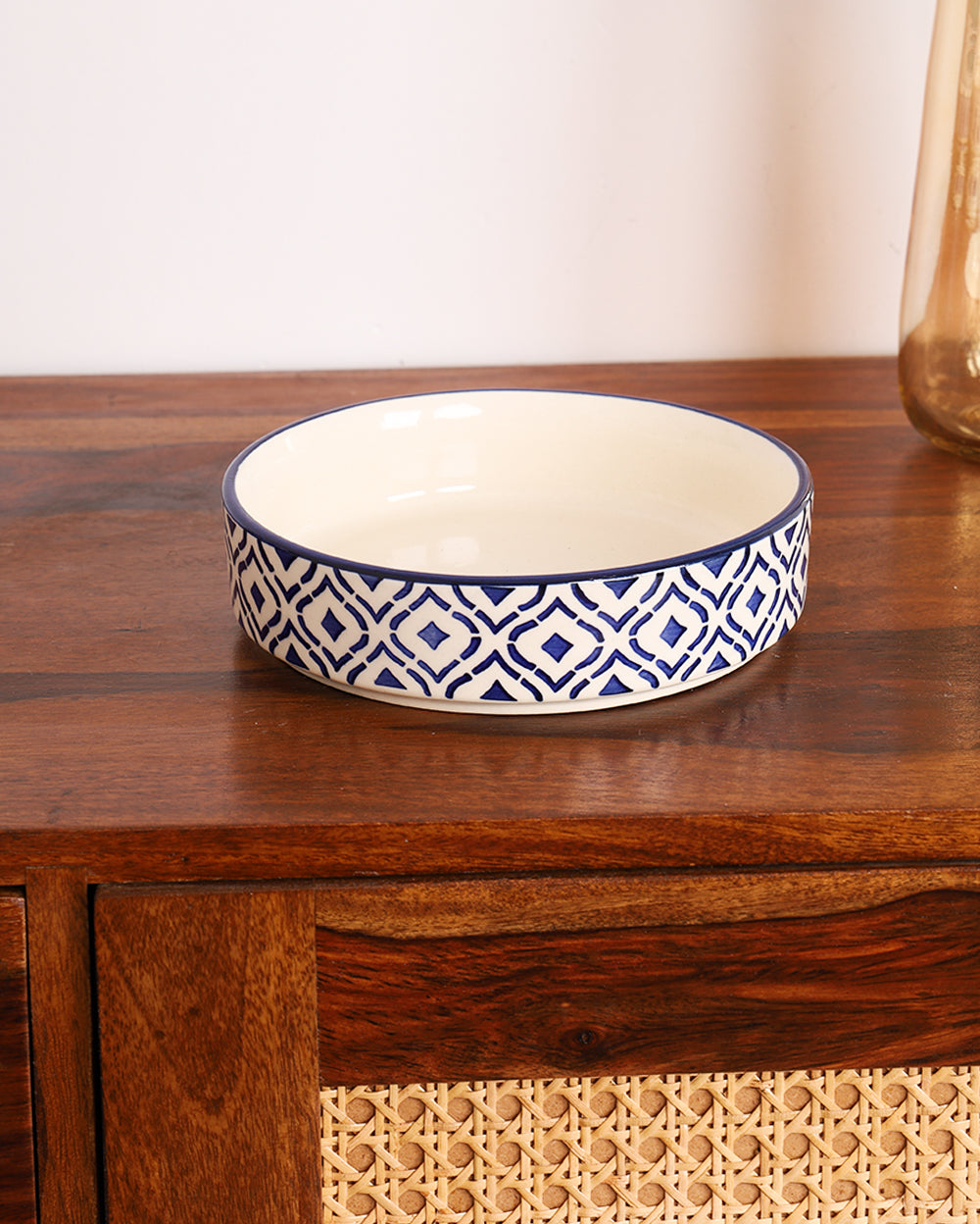 Aesthetic Ceramic Flat Neel Bowl – Microwave Safe
