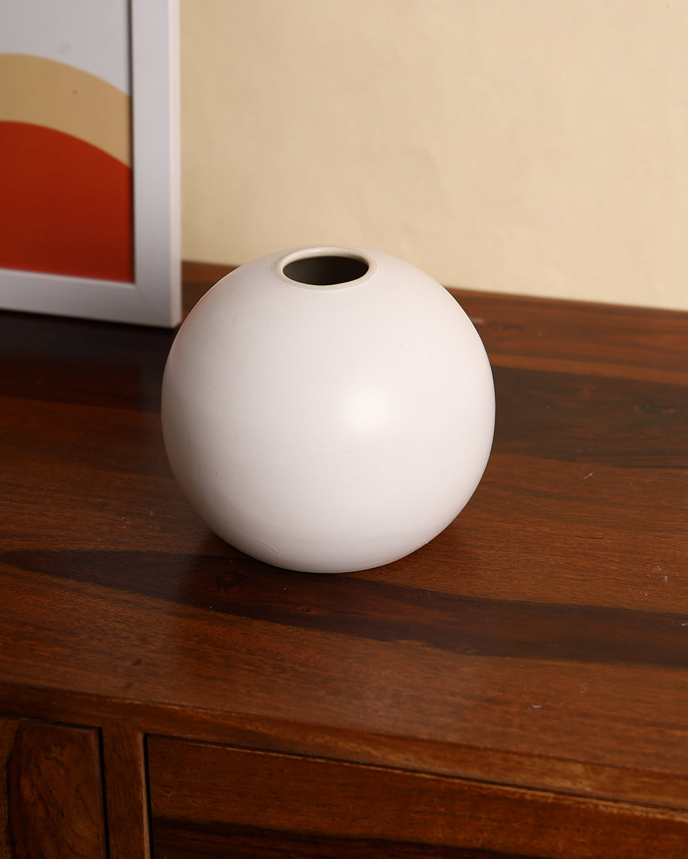 Studio Pottery Mellow Snow vase 6 Inch