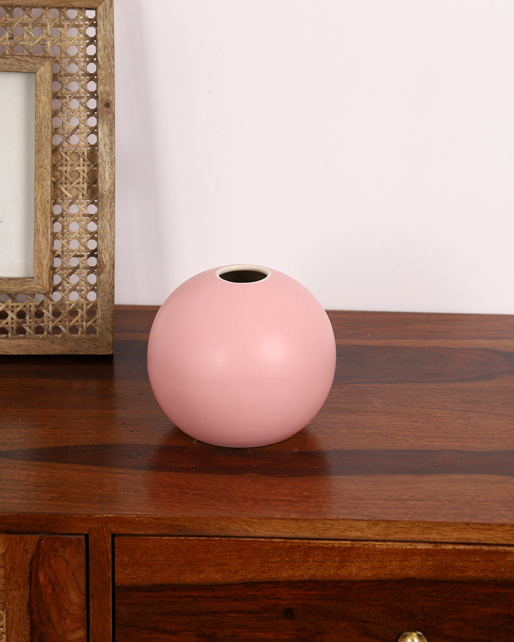 Studio Pottery Round Ceramic Vase 6 Inch