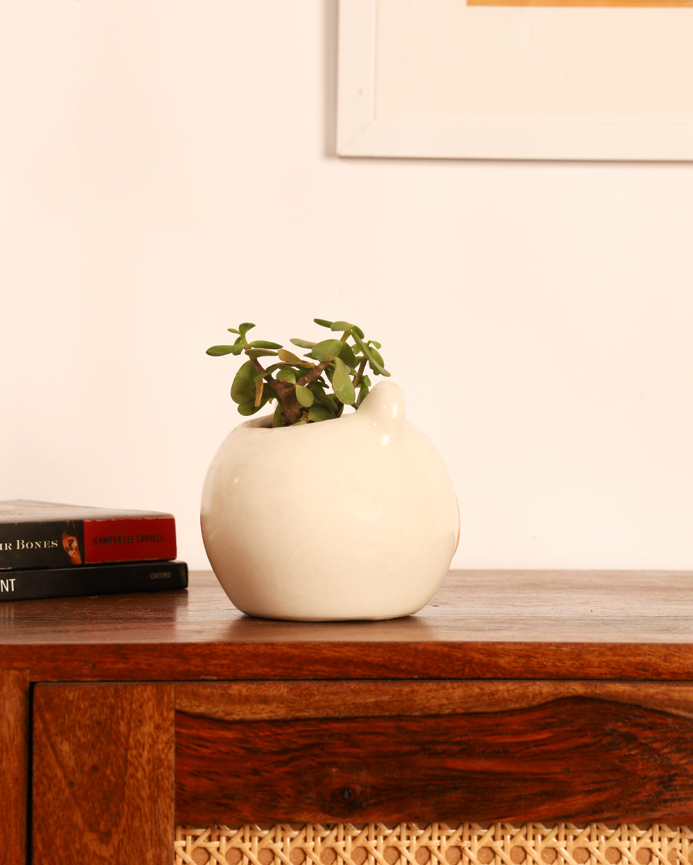 Cute Ceramic Hand-Painted Planter Set of 2 ( Without Plant)