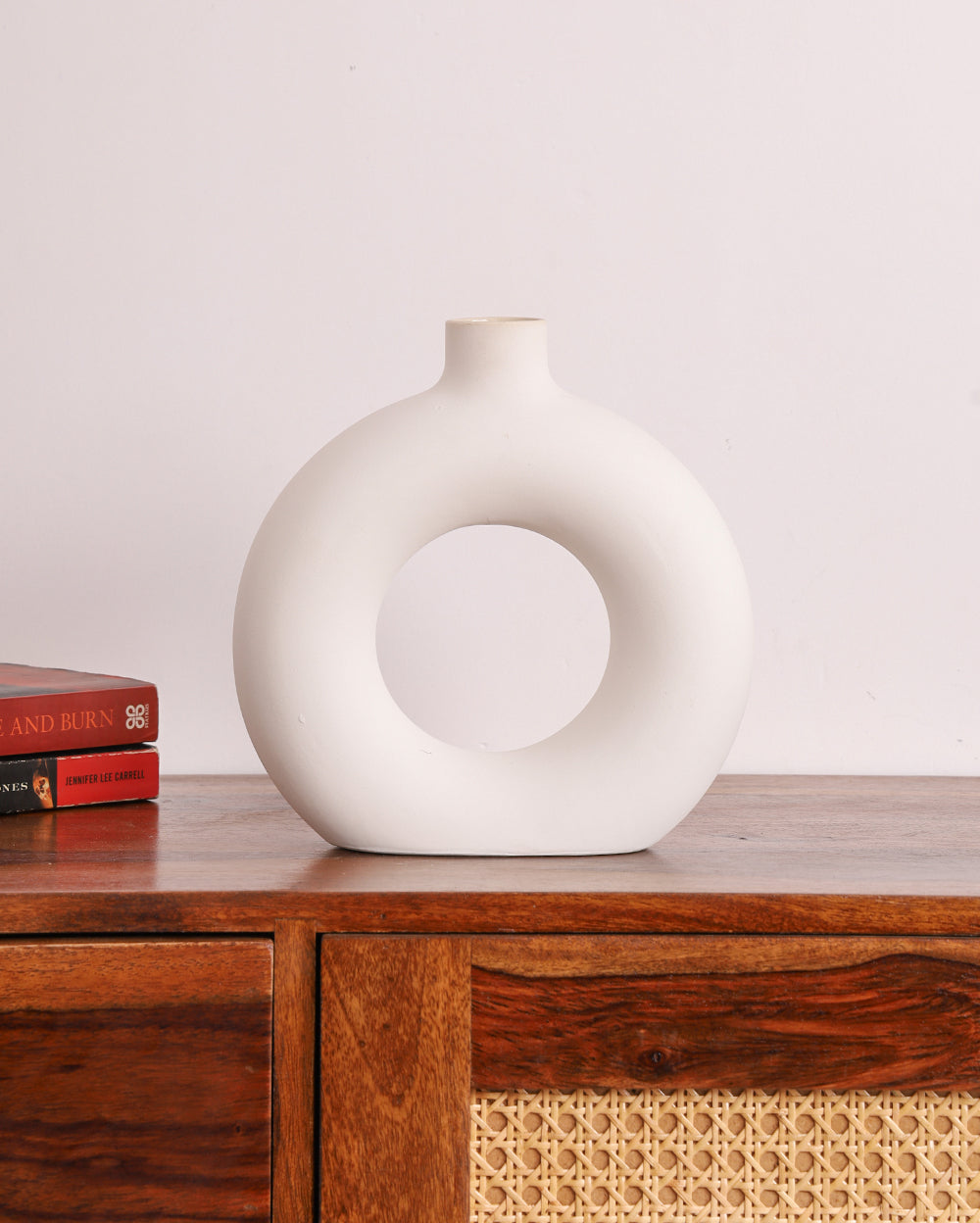 Studio Pottery Aesthetic Donut Vase Set of 2
