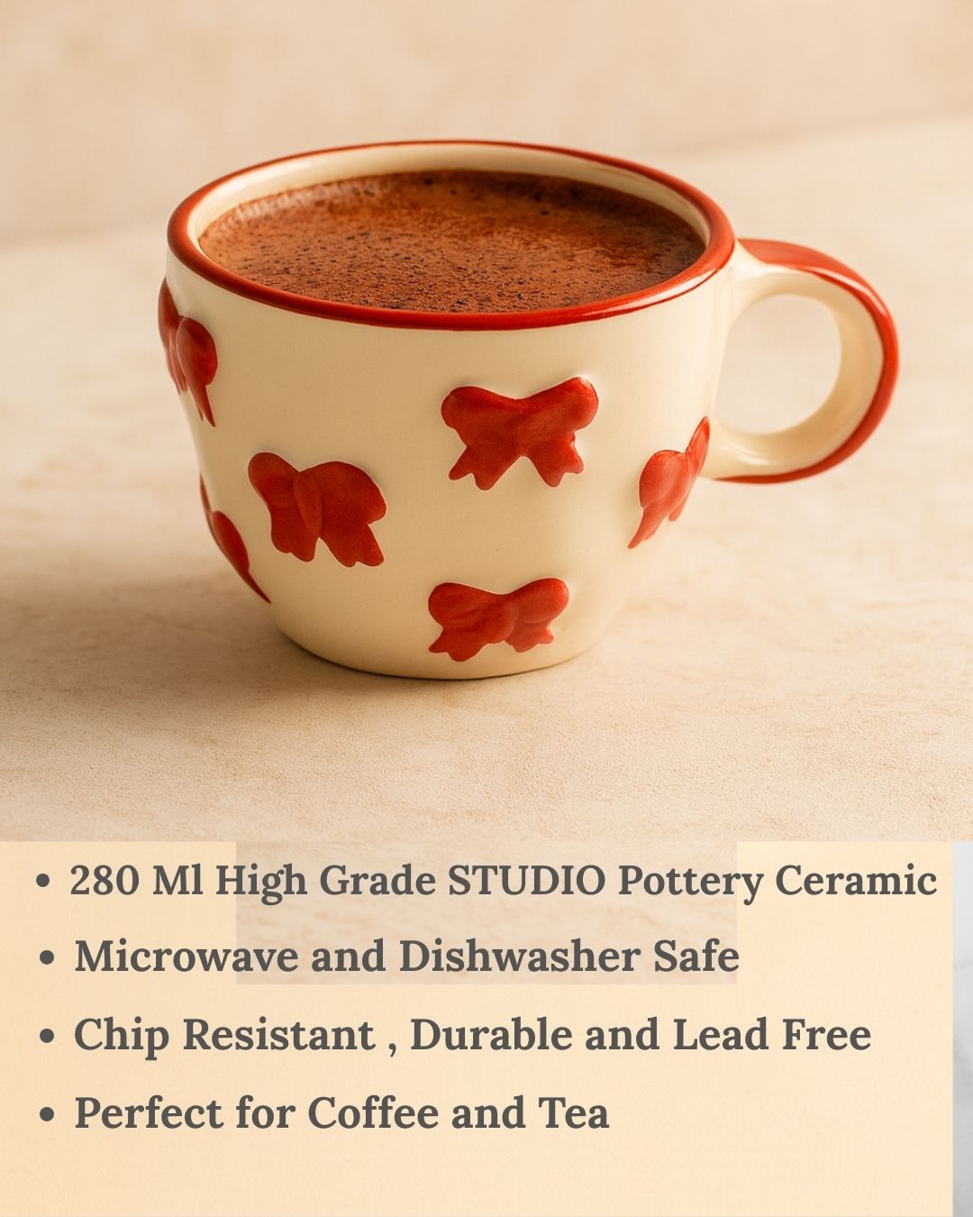 Studio 3D Pottery Aesthetic Mug 280 Ml