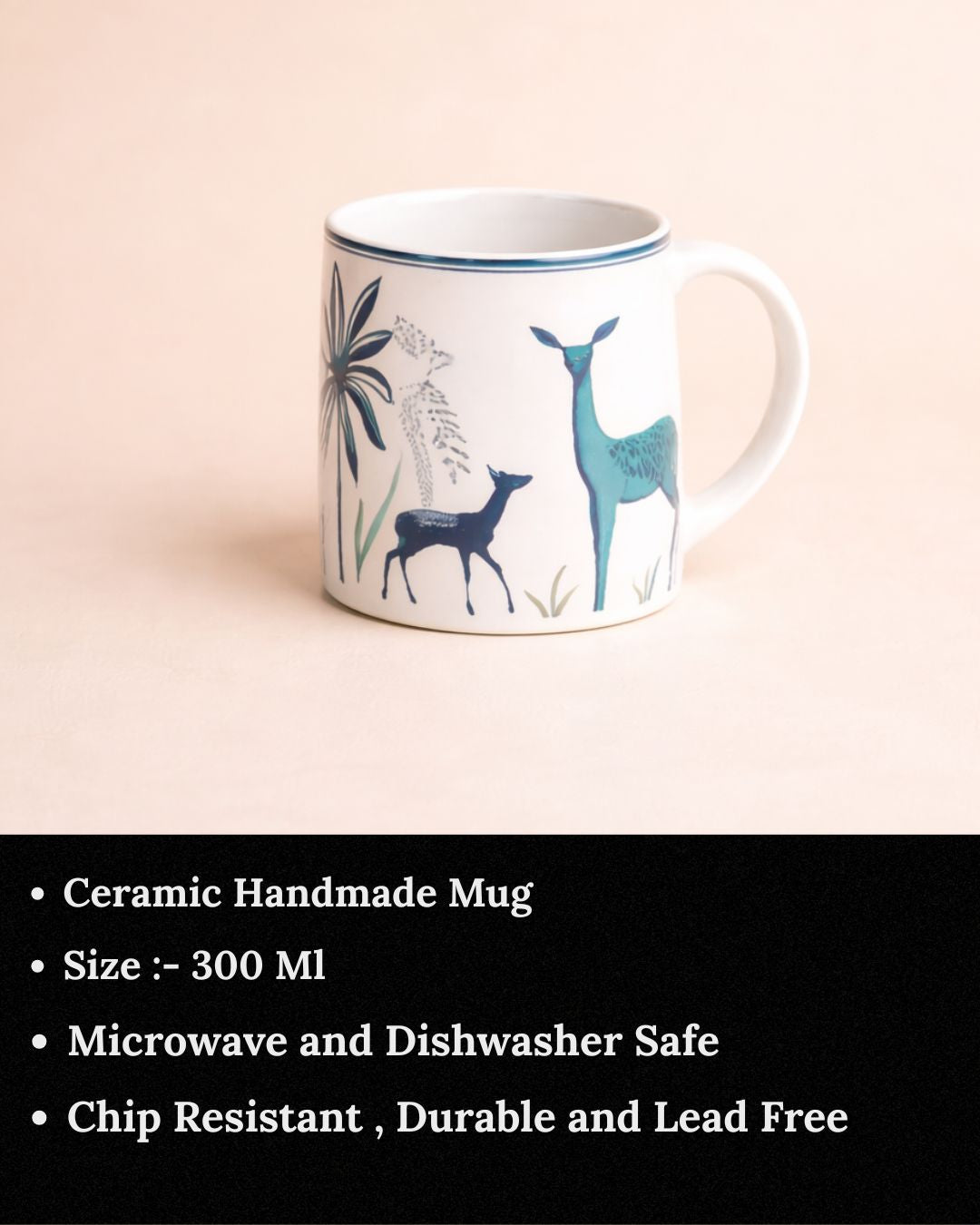 Studio Pottery Hand-Painted Mug 300 Ml