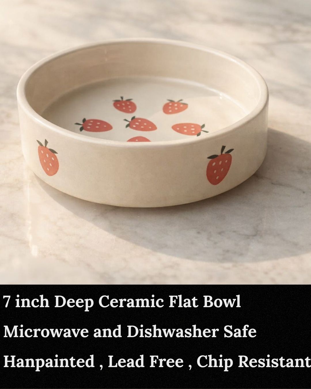 Flat Bowl Hand-Painted 7 inch