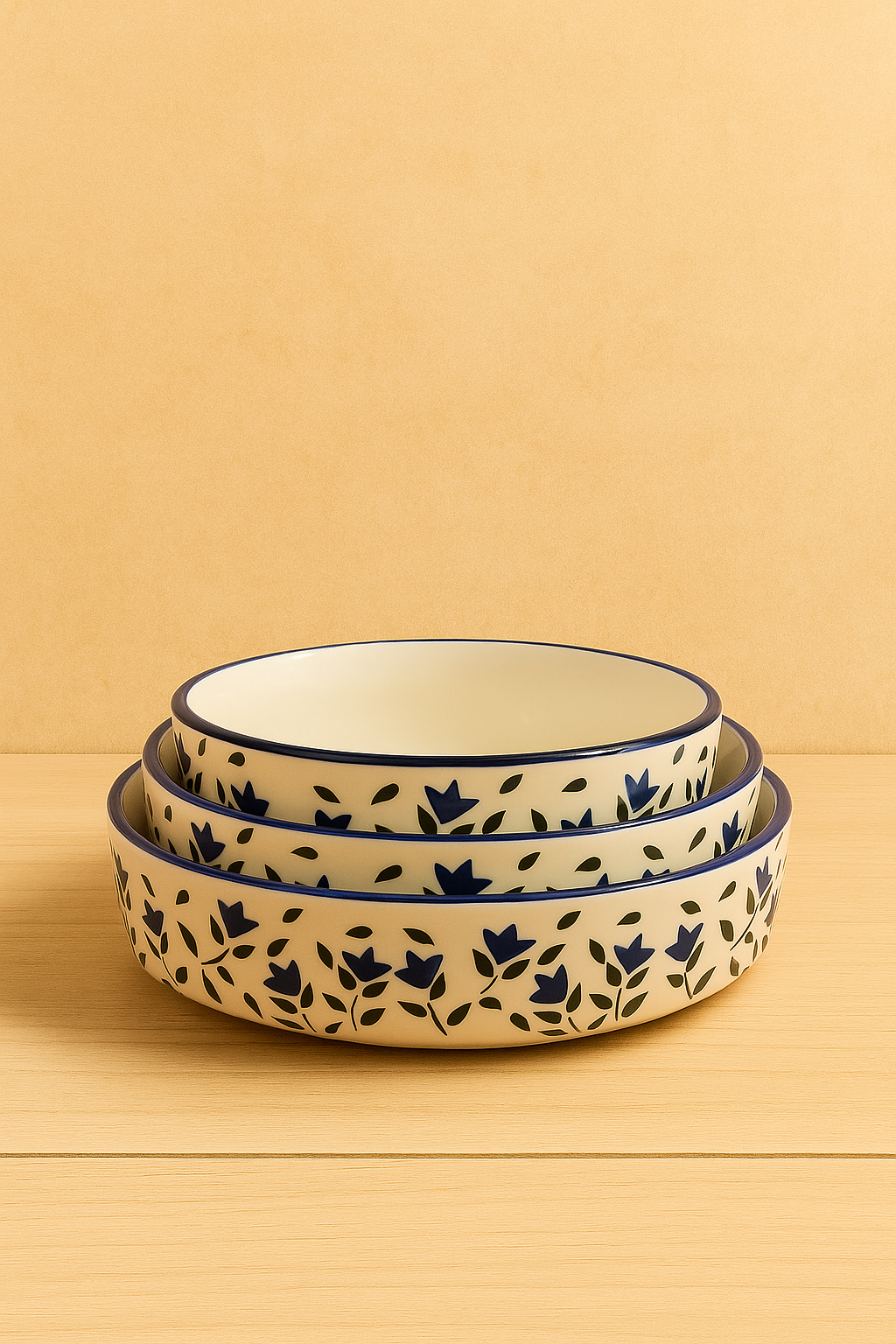 Sunshine flat bowls (set of 3)