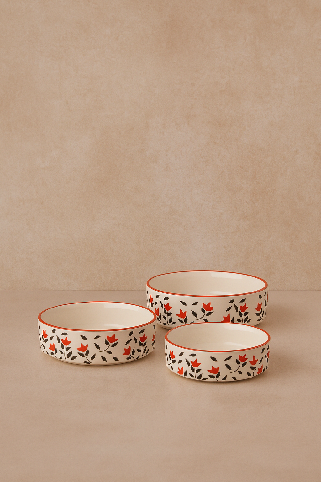 Sunshine flat bowls (set of 3)