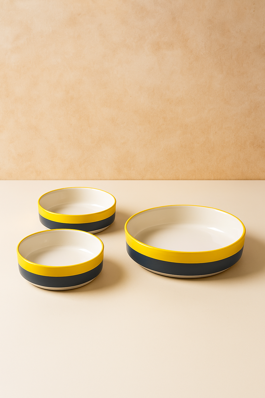 Sunshine flat bowls (set of 3)