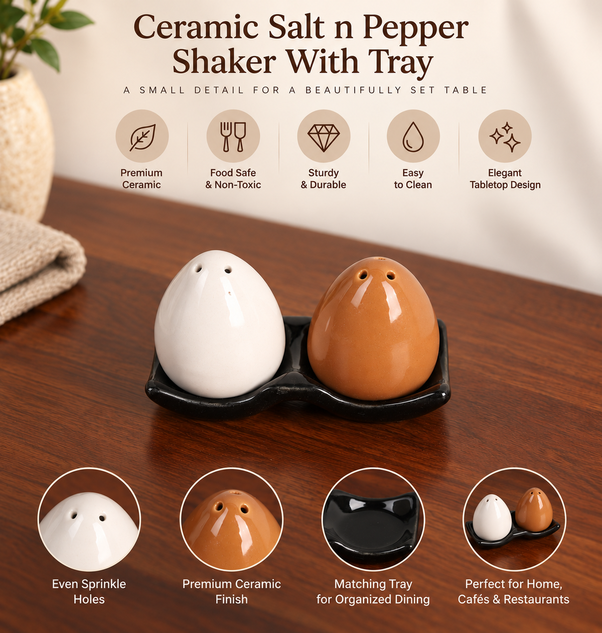 Ceramic Salt And Pepper Shaker