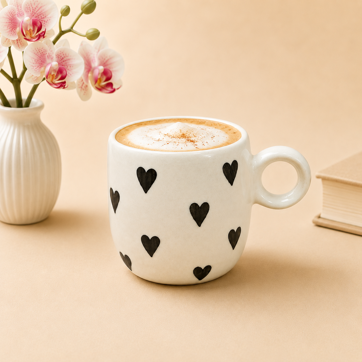 Black heart cup