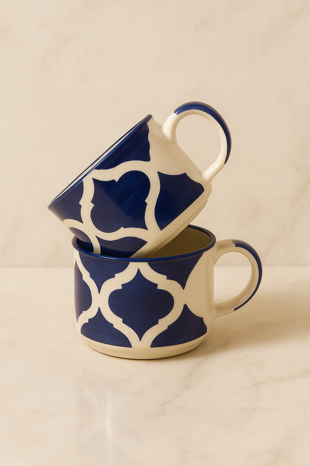 Studio Pottery Ceramic Tea Cups Set of 6