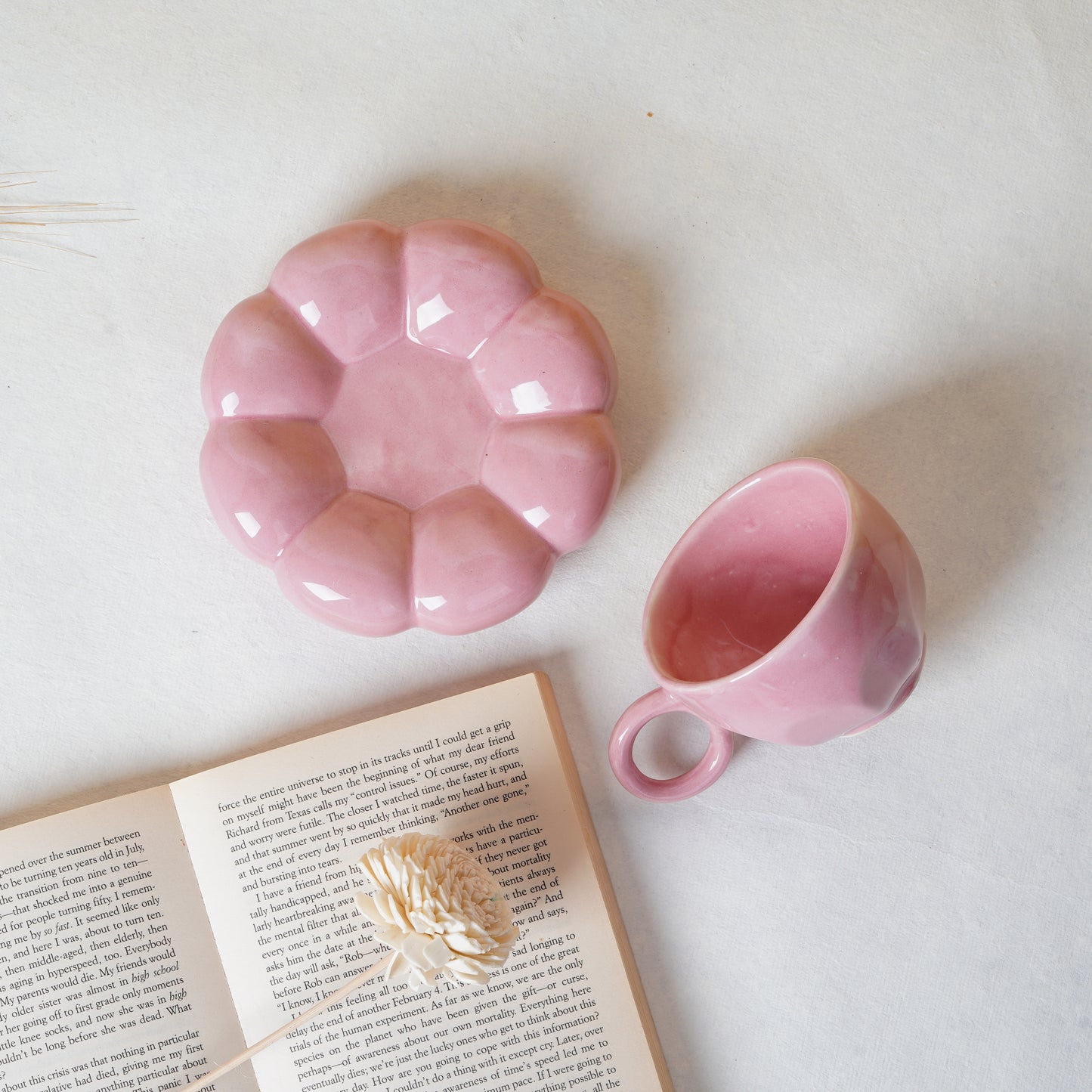 Daffodil Ceramic Cup and Saucer