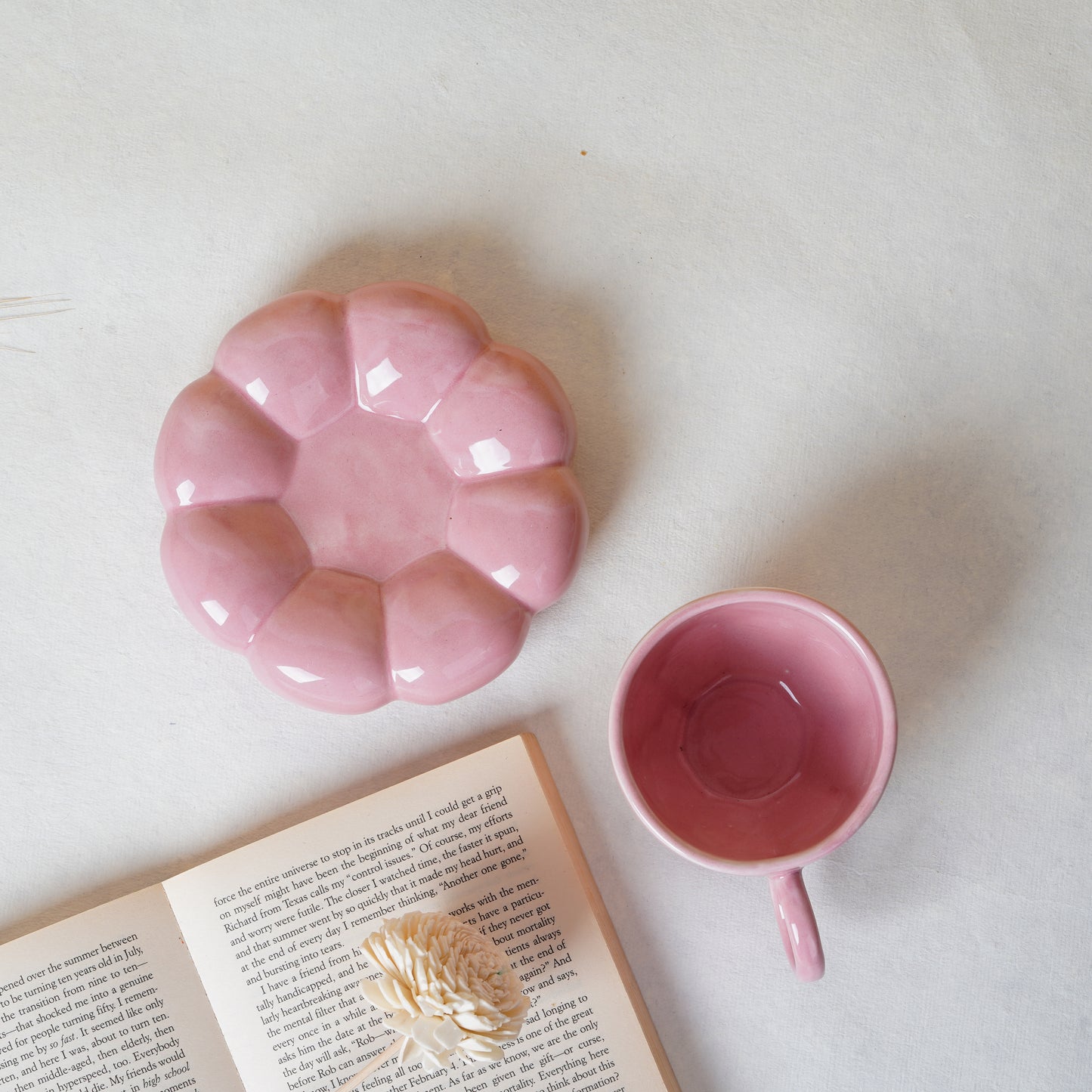 Daffodil Ceramic Cup and Saucer