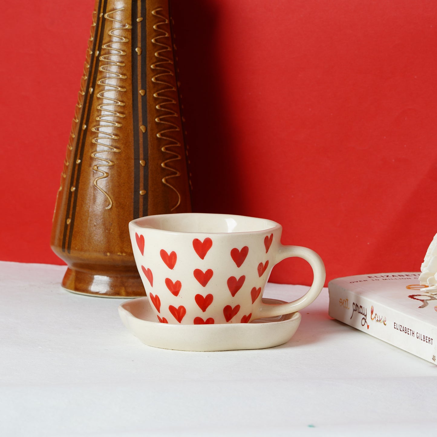 All heart cookie plate & cup
