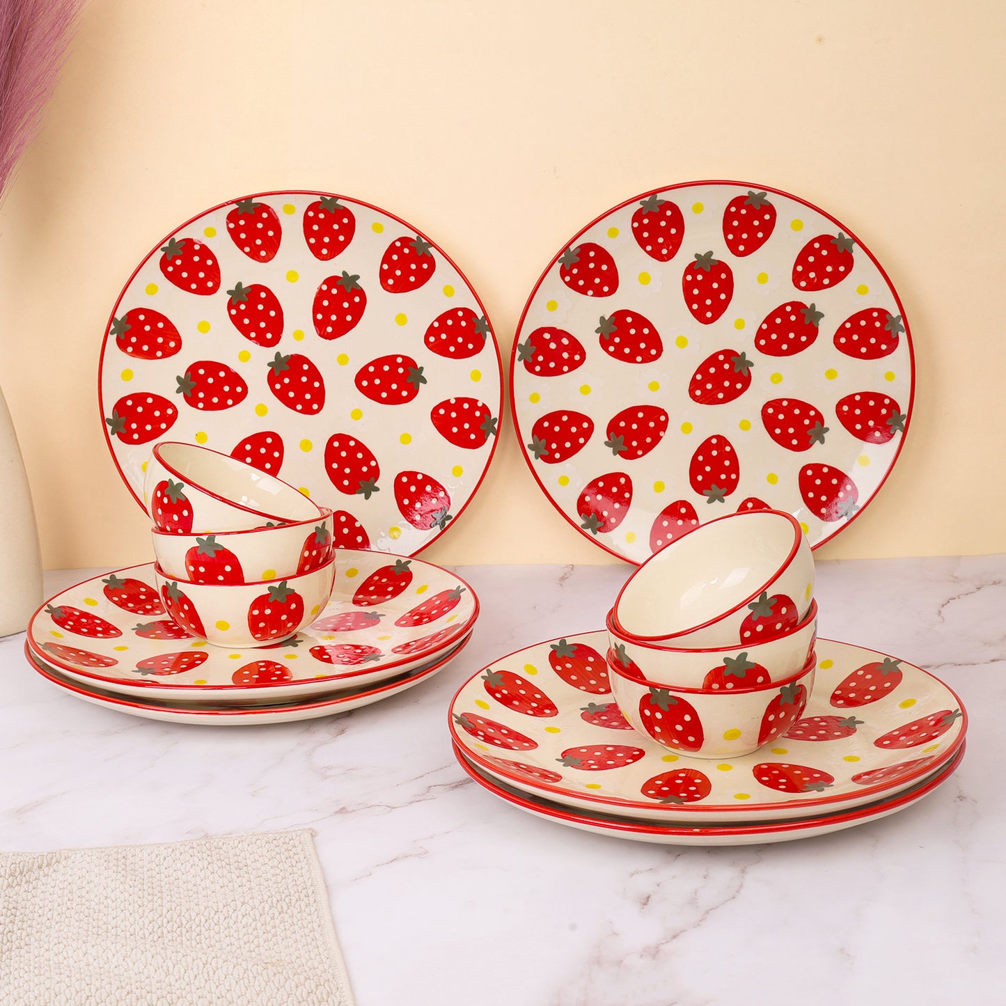 Strawberry Studio Pottery Ceramic Dinner Set