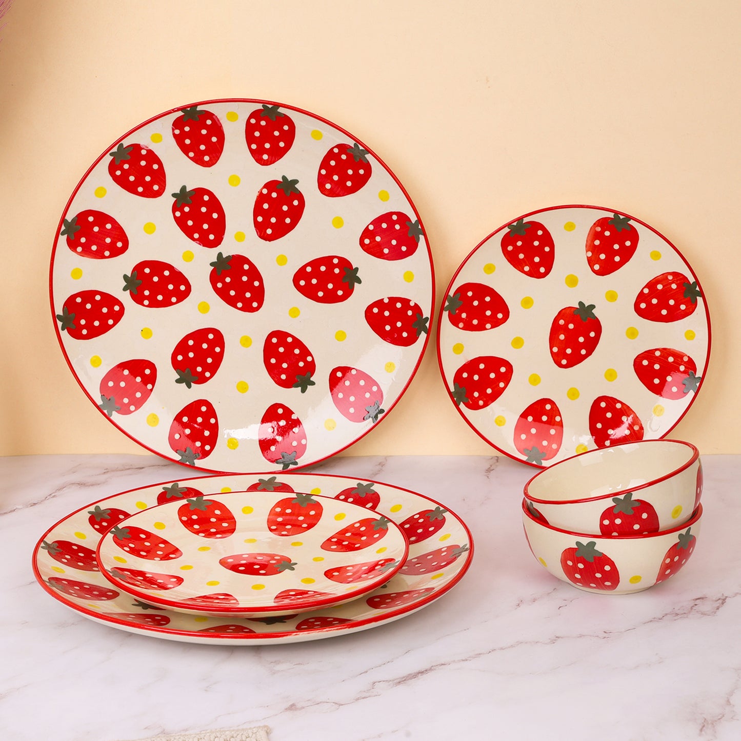 Strawberry Studio Pottery Ceramic Dinner Set