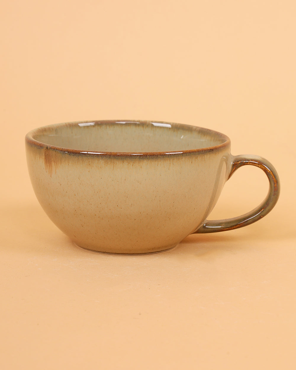 Mousse Ceramic Porcelain cup and plate ( Chip resistant and Microwave Safe )