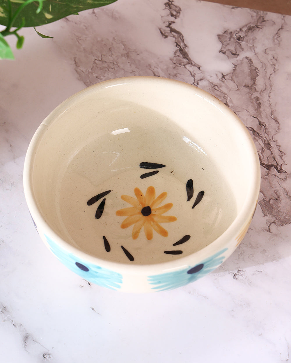 Hazy daisy Ceramic breakfast set 4 Pcs ( Microwave Safe )