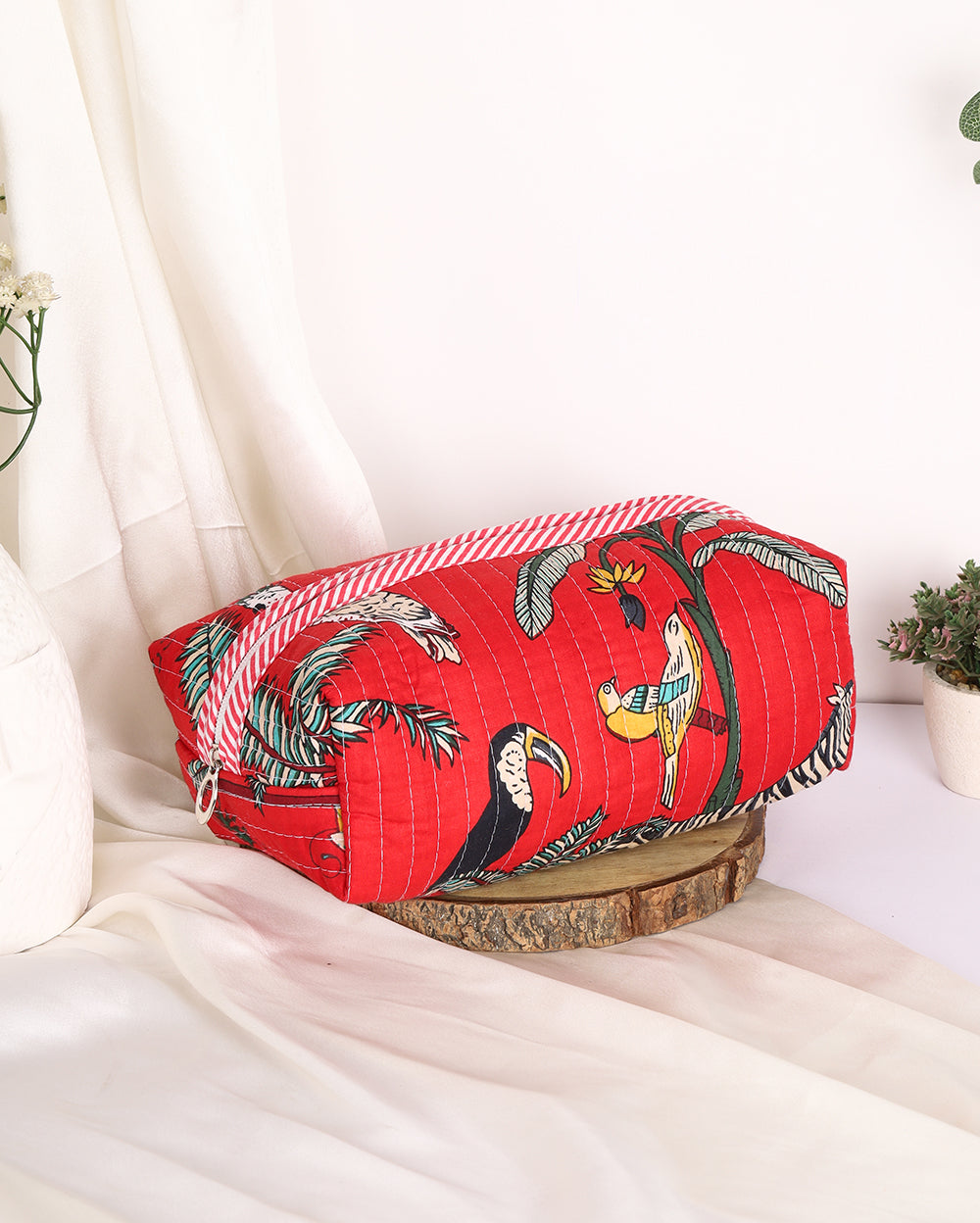 Cherry zebra travel pouch (set of 3)