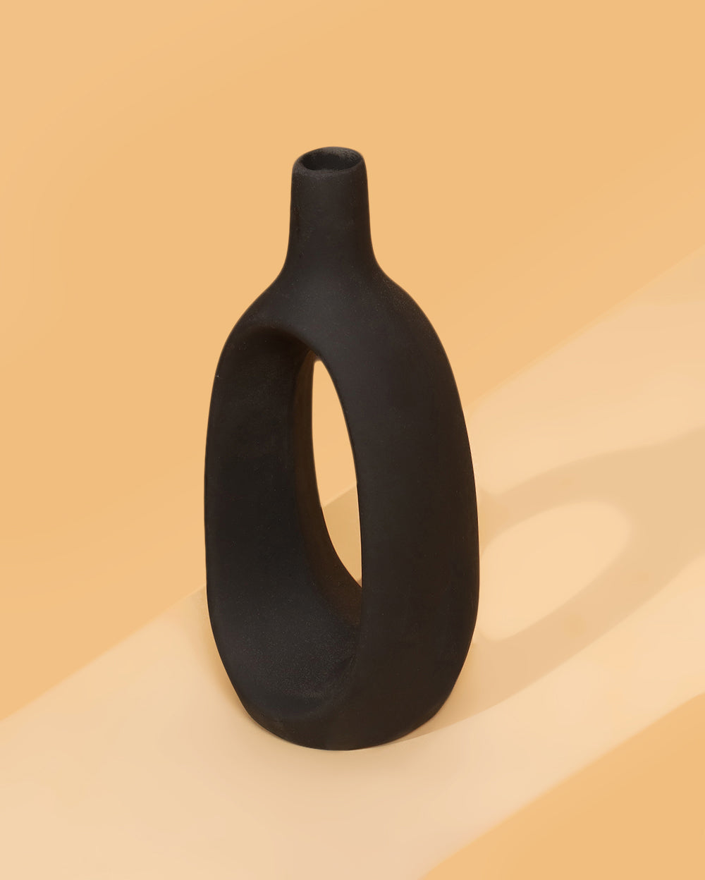 Oval Ceramic bottle Vase - 8 inch