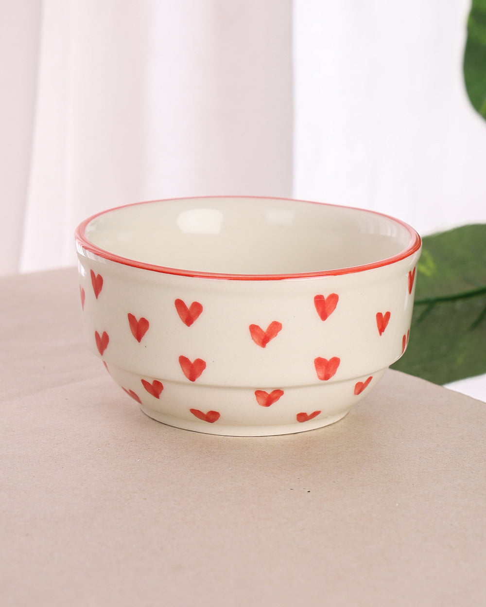 Hand-Painted Aesthetic Heart Bowl – 4 inch inch