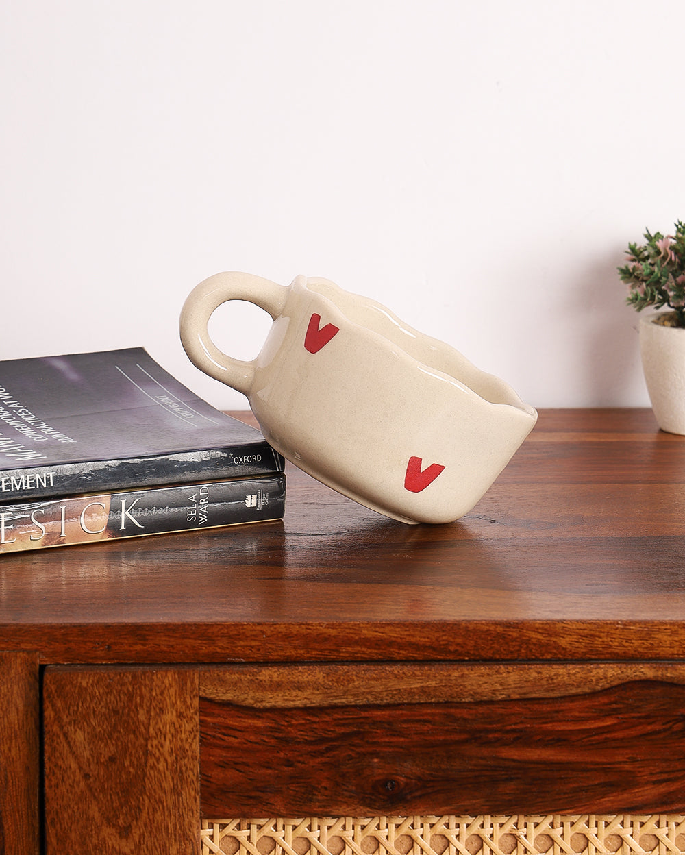 Studio Pottery Ceramic Aesthetic Big Heart Mug
