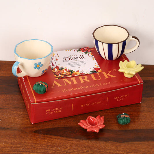 Stripe n bloom cup gift set
