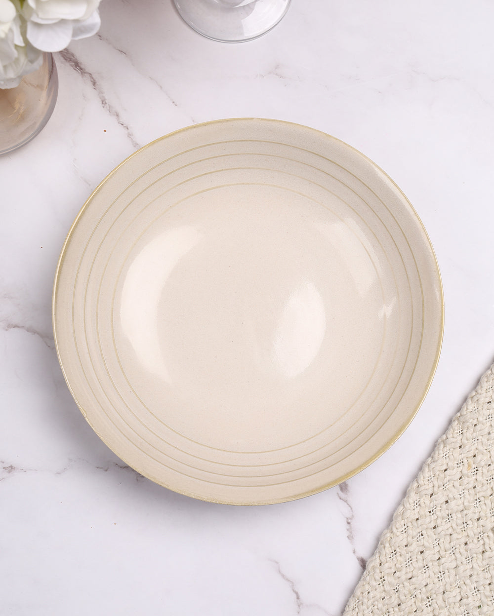 Ceramic Porcelain Big Size Snack Bowl - Breakage Resistant