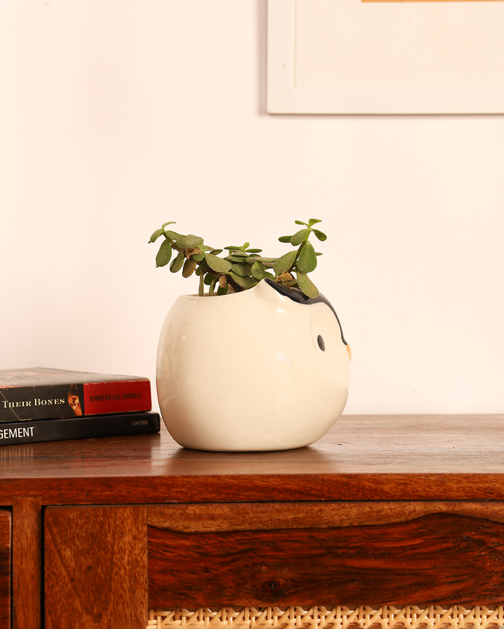 Cute Ceramic Hand-Painted Planter Set of 2 ( Without Plant)