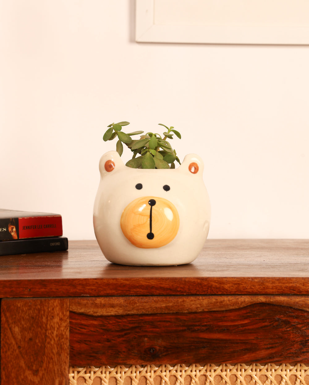 Cute Ceramic Hand-Painted Planter Set of 2 ( Without Plant)