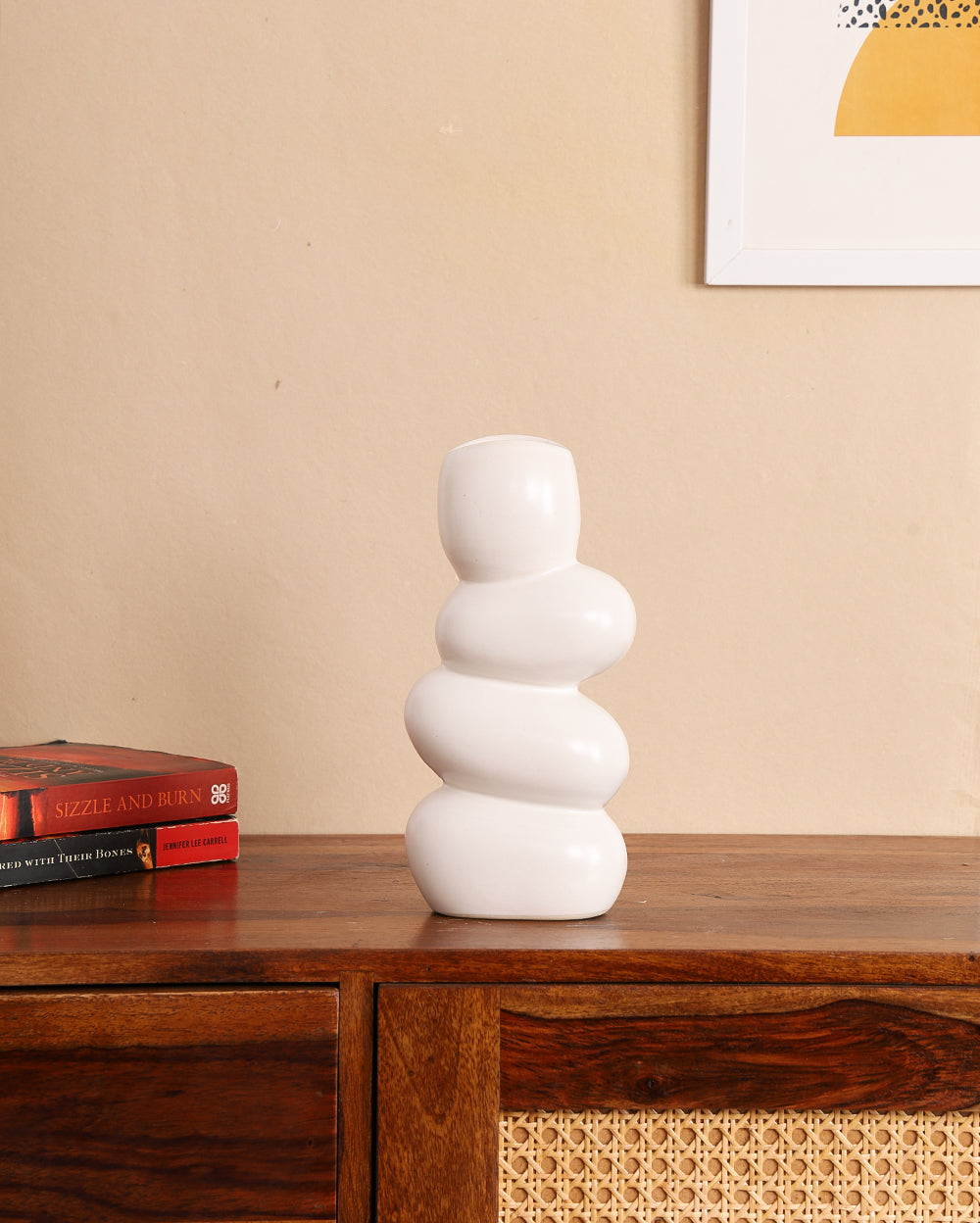 Studio Pottery Ceramic Tall Vase - 9 inch