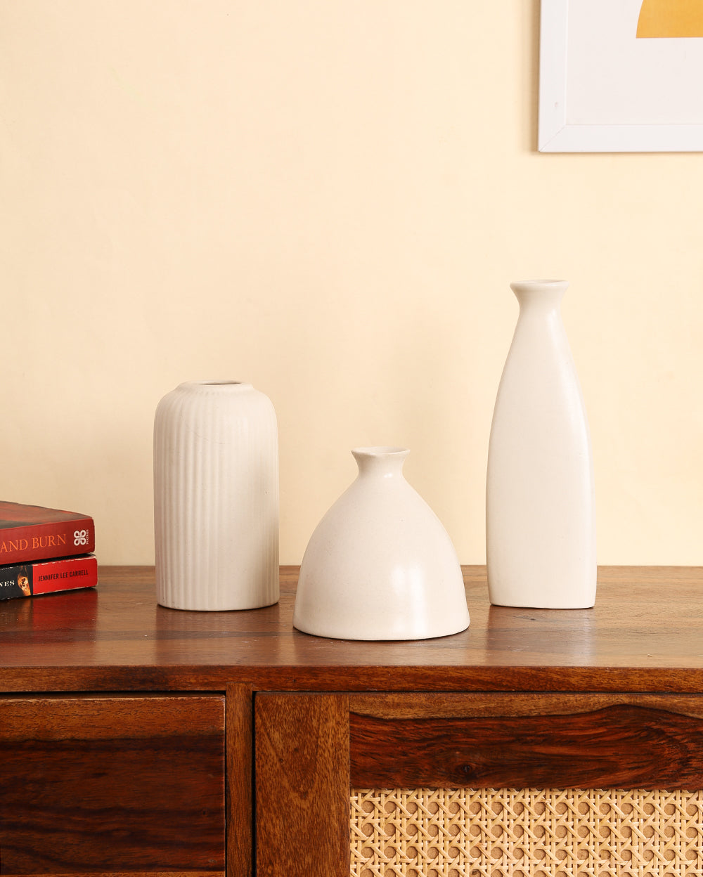 Studio Pottery Ceramic Vase Set of 3