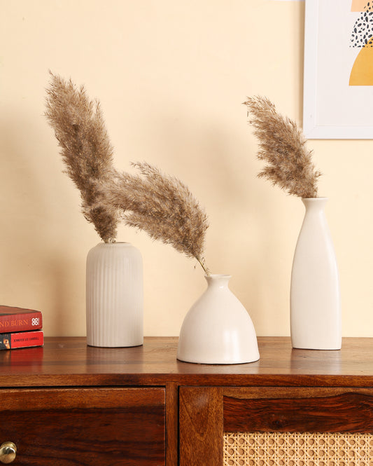 Studio Pottery Ceramic Vase Set of 3