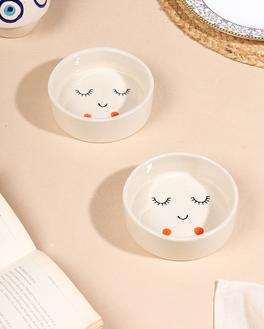 Hand-Painted Aesthetic Flat Bowl – 5.5 inch