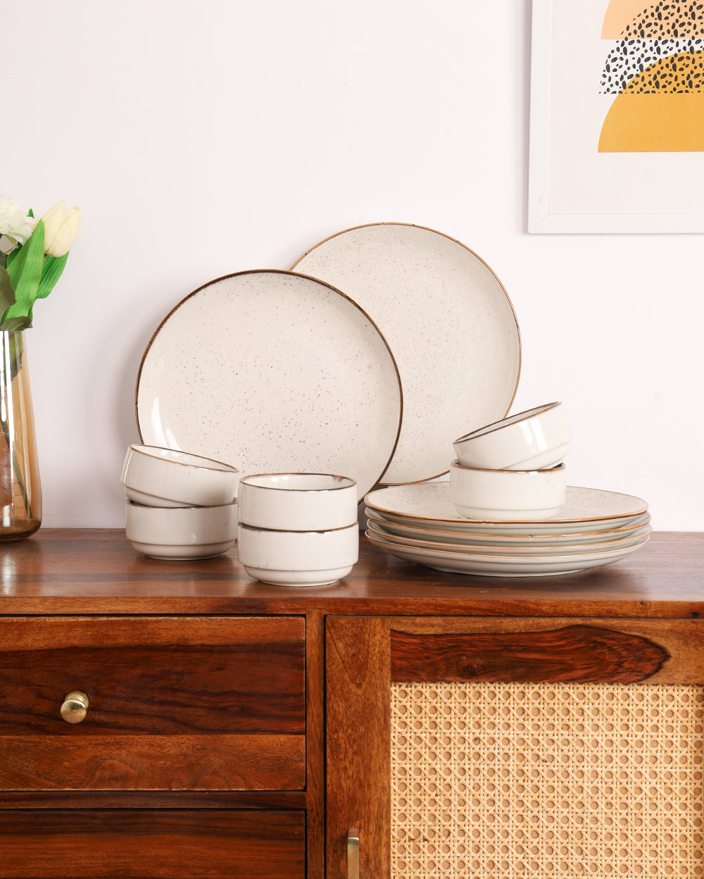 Porcelain Studio Pottery Dinner Set