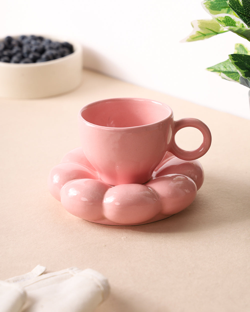 Daffodil Ceramic Cup and Saucer