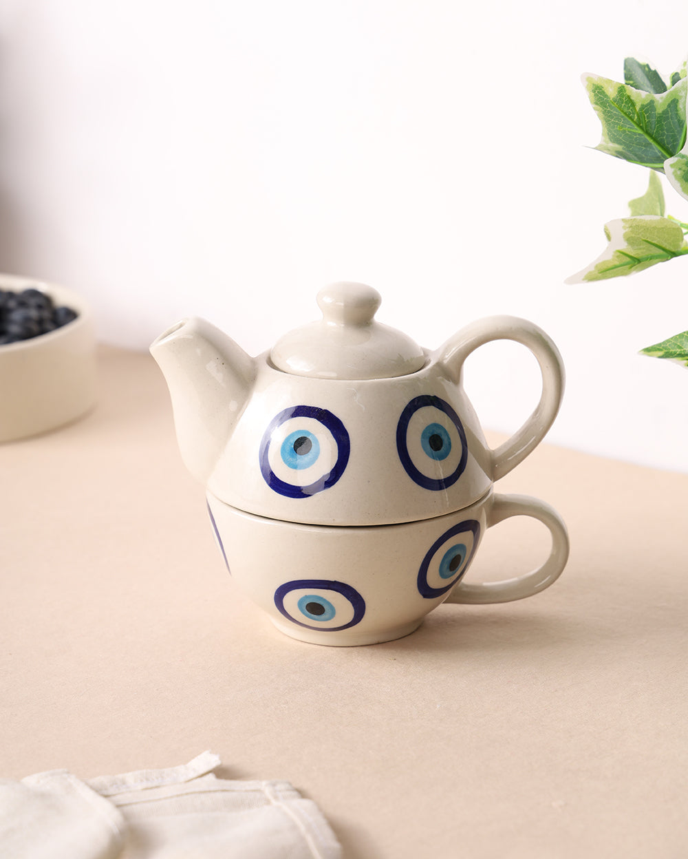 Studio Pottery Kettle with Mug
