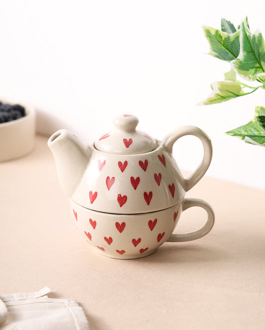 Studio Pottery Kettle with Mug