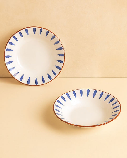 Studio Pottery Pasta Plate 7 Inch Microwave Safe