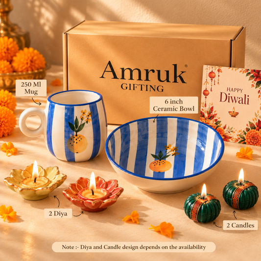 Studio Pottery Mug and Bowl Gift Set ( Microwave Safe )