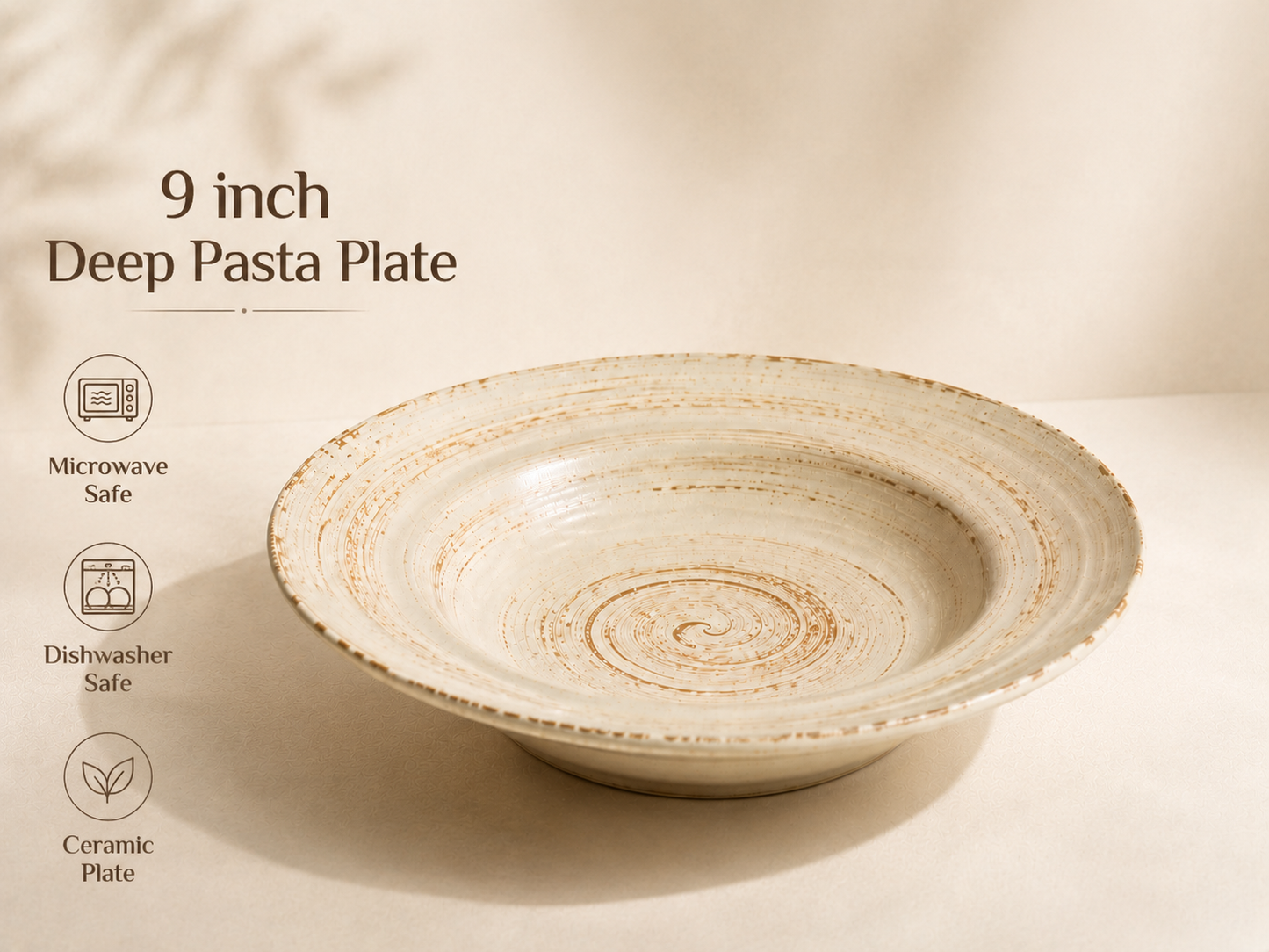 Studio Pottery Ceramic Pasta Plate