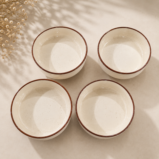 Studio Pottery Flat Bowls Set of 4