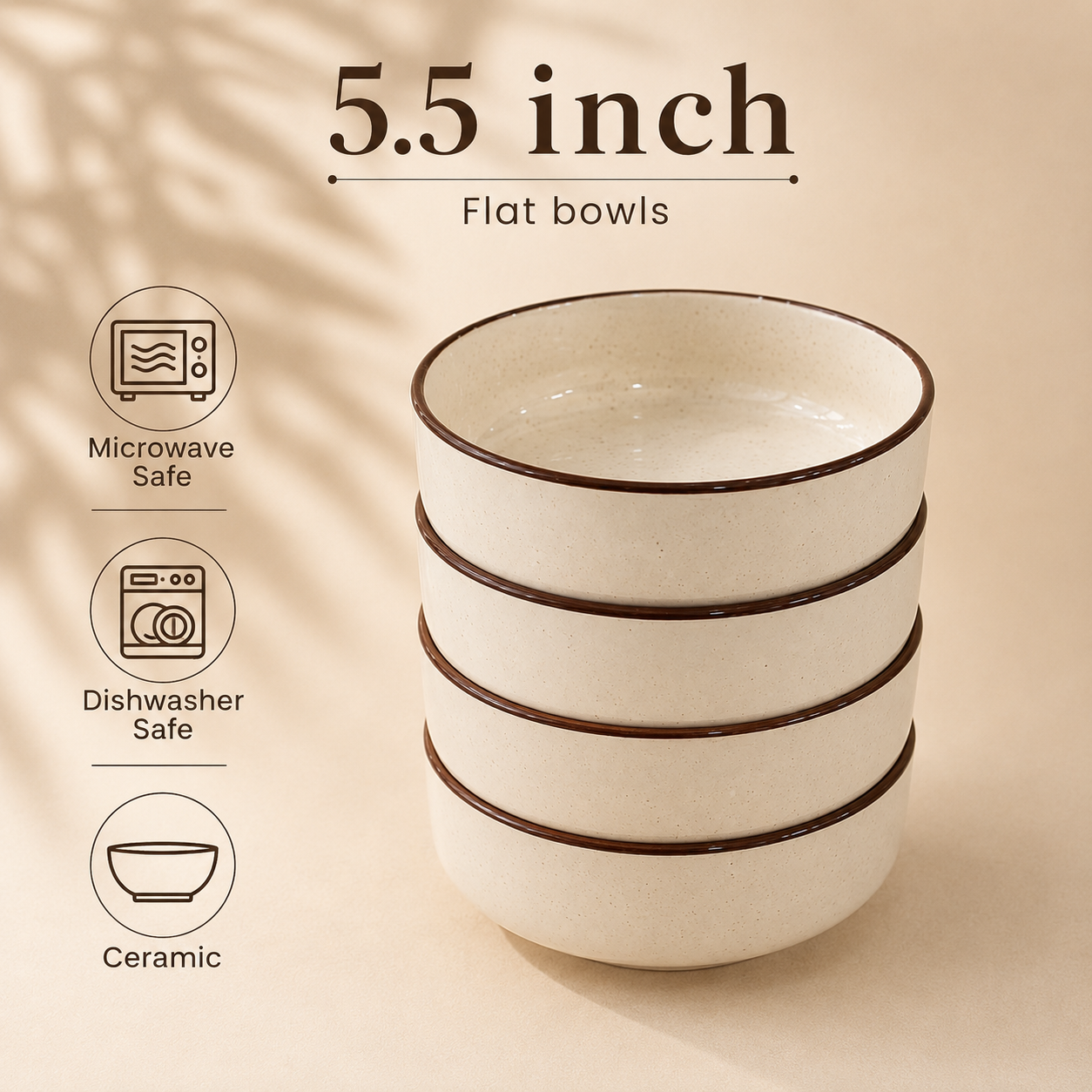 Studio Pottery Flat Bowls Set of 4
