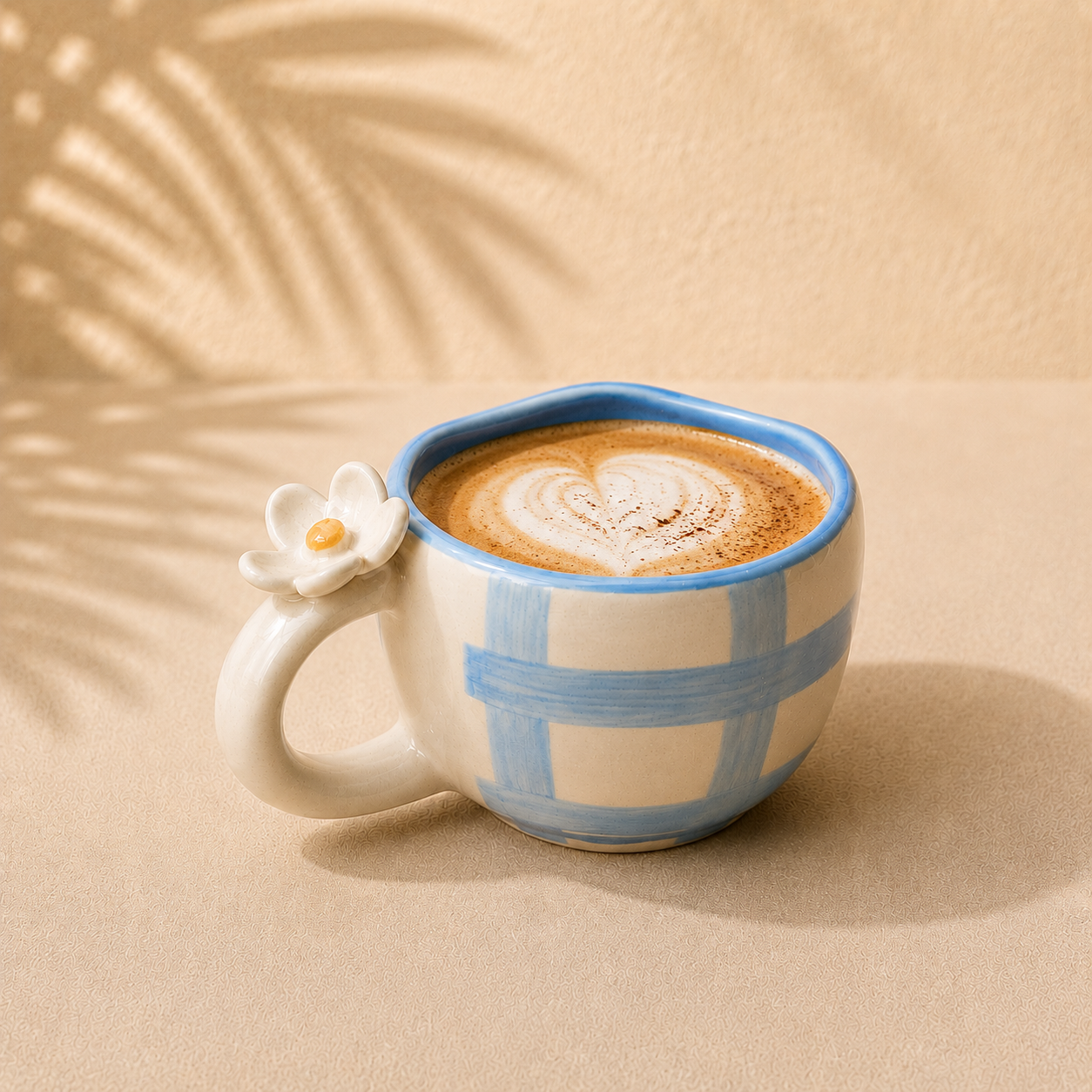 Studio Pottery Hand - Painted Ceramic Cup
