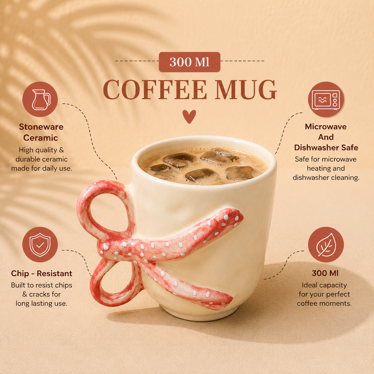 Studio Pottery Hand - Painted Ceramic Mug