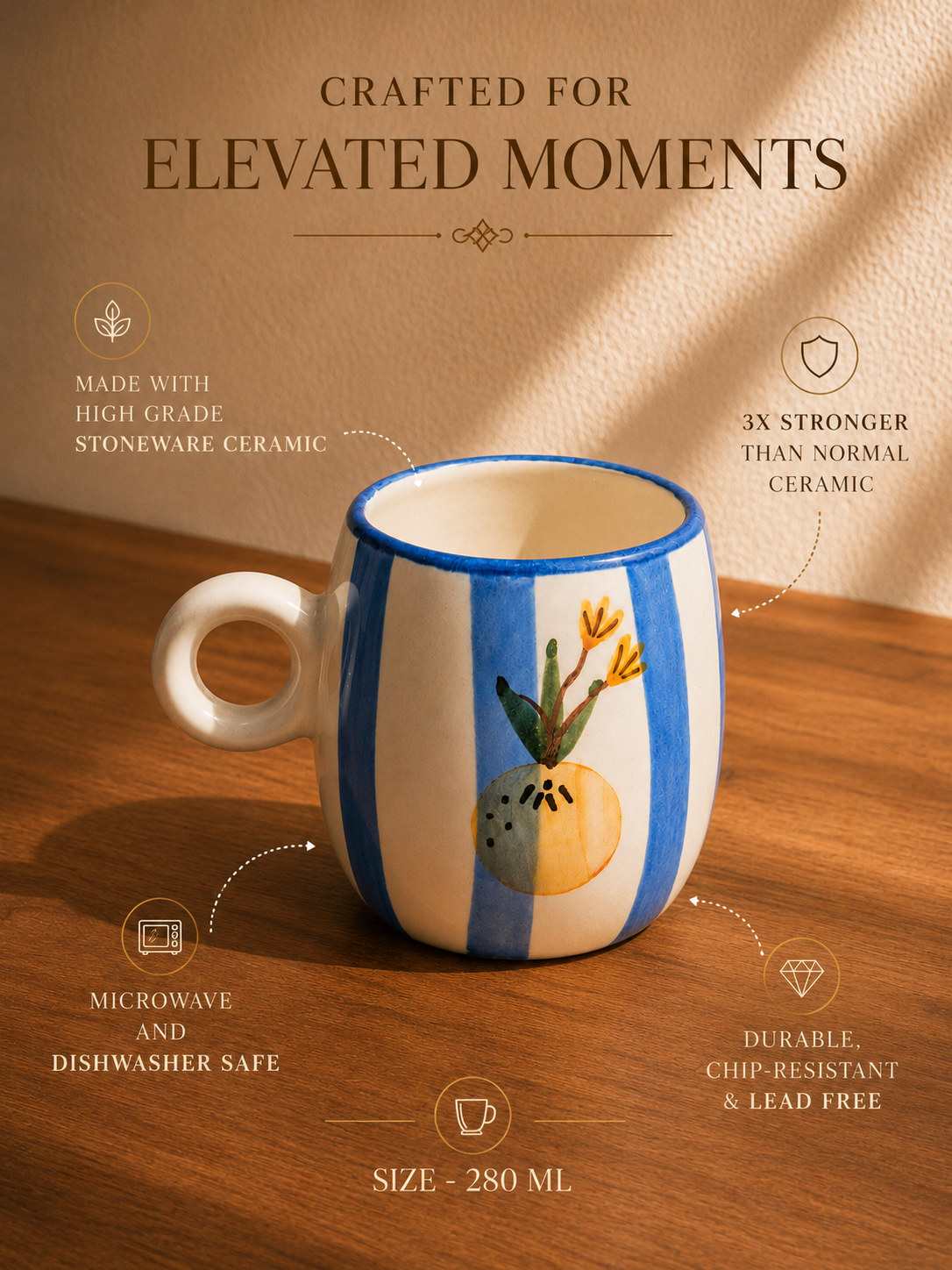 Ceramic Lemon Mug ( 280 Ml )