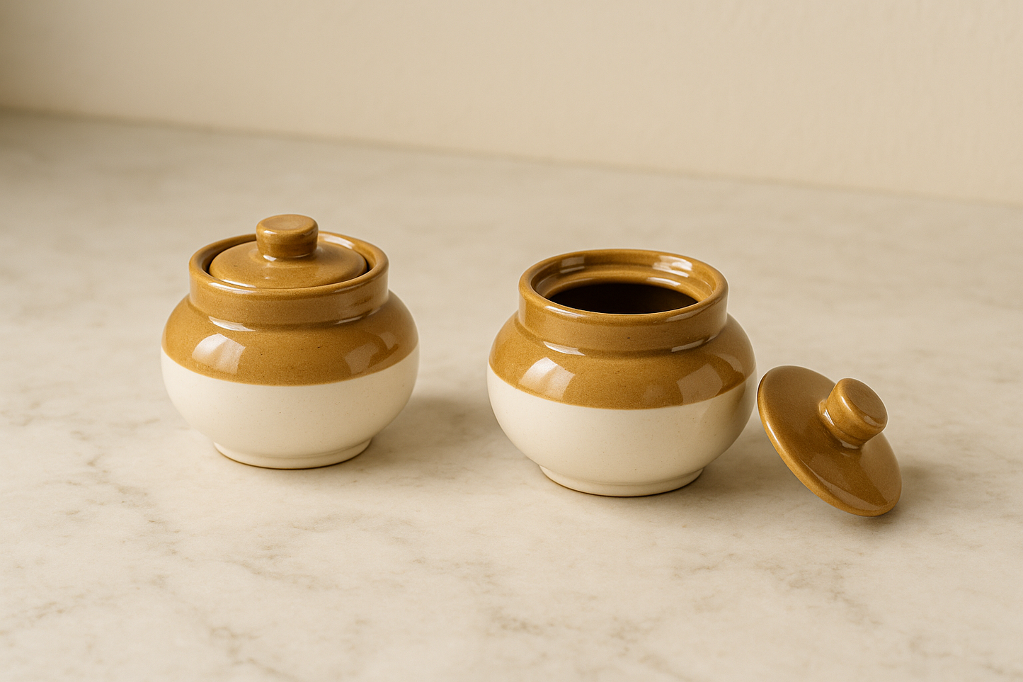 Small Ceramic Achar Jar Set of 2 ( 300 Gram )