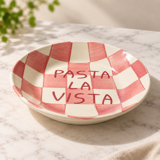 Studio Pottery Pasta Plate 7.5