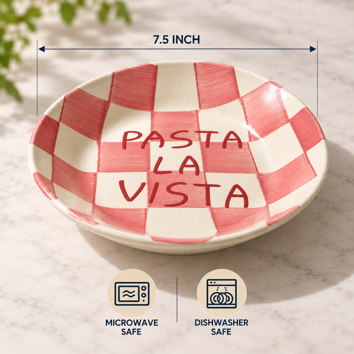 Studio Pottery Pasta Plate 7.5